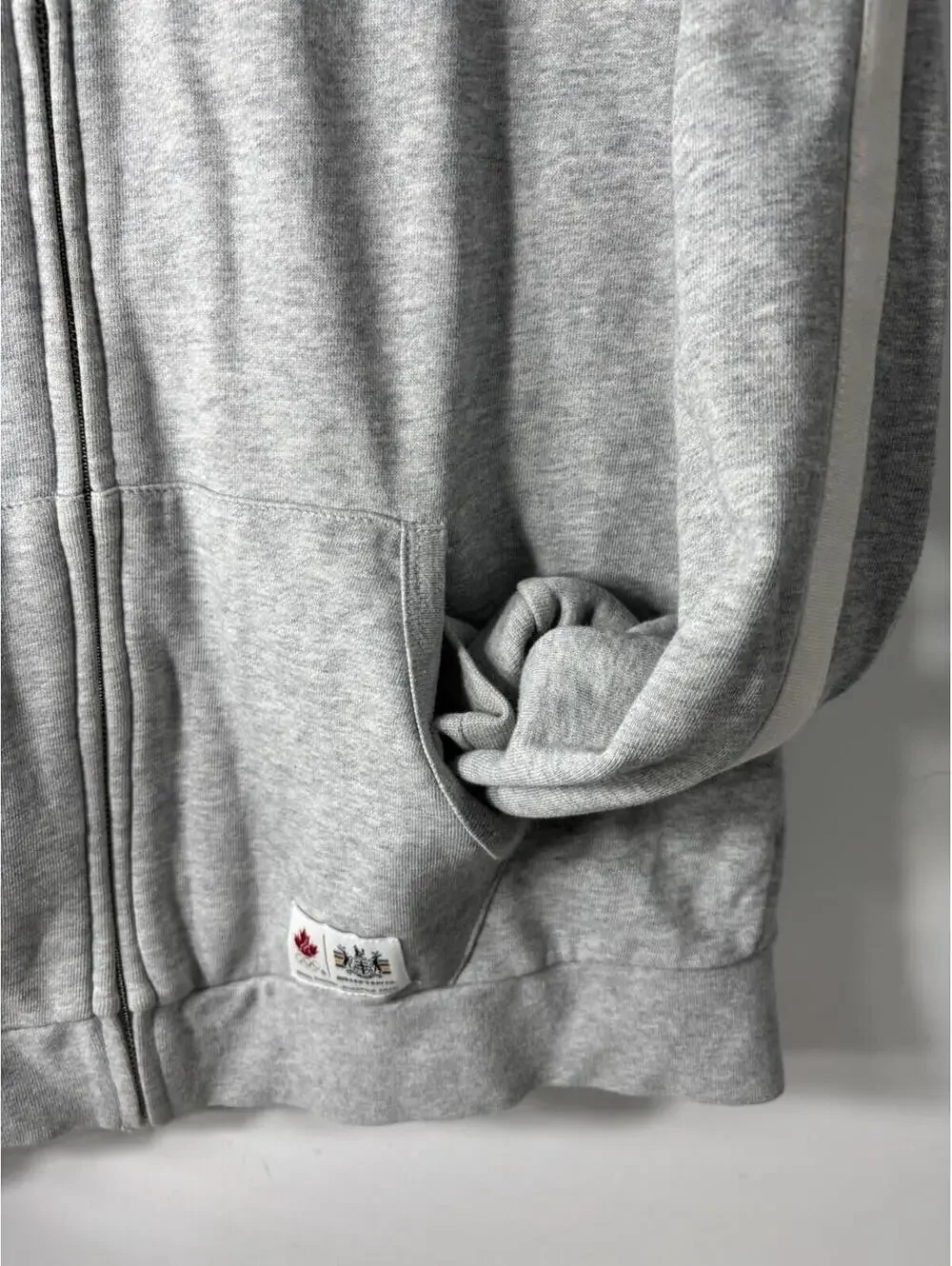 Hudson's Bay CO HBC Gray Sweatshirt Zip-up Men’s Medium - Picture 5 of 15